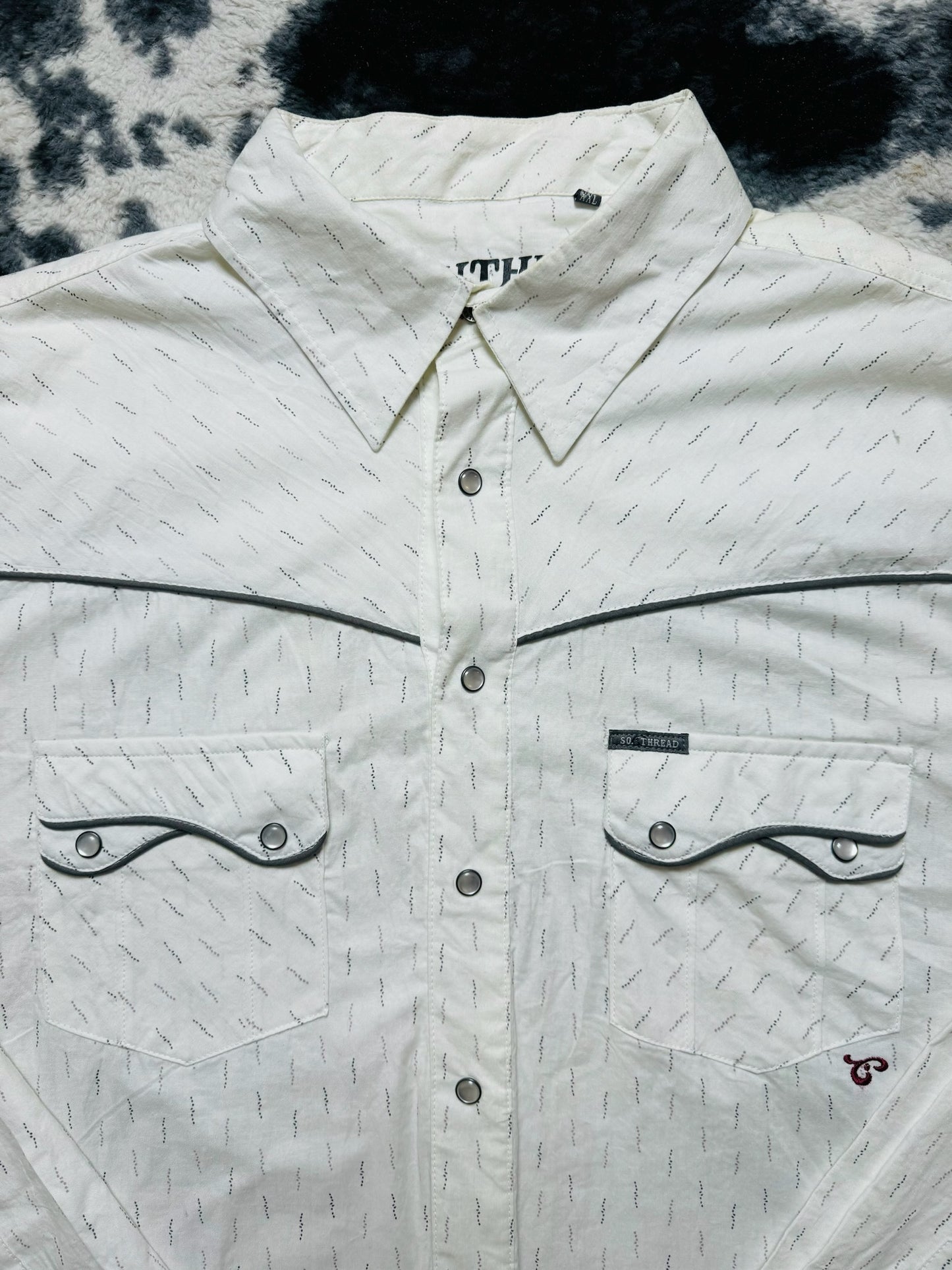Southern Thread White Pearl Snap (2XL)
