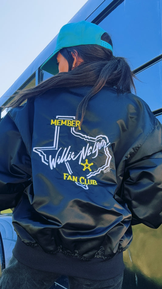 EXTREMELY RARE Willie Nelson Fan Club Bomber Jacket (L)