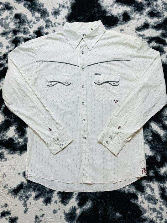 Southern Thread White Pearl Snap (2XL)