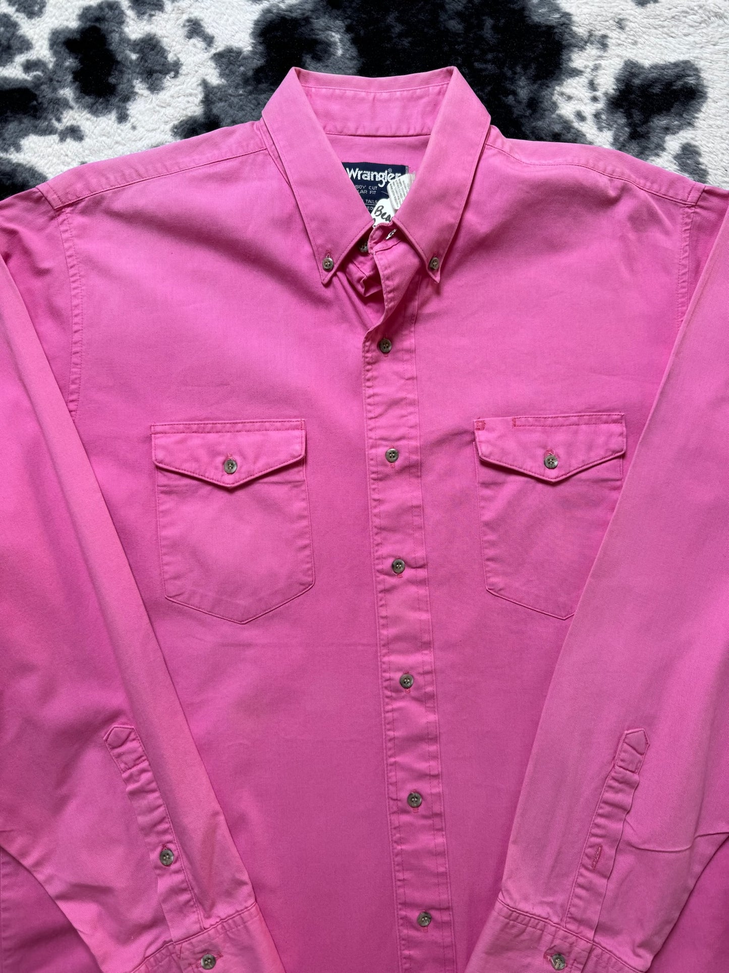 Wrangler Pink Button Down (XL) – Pecos Pistol Vintage