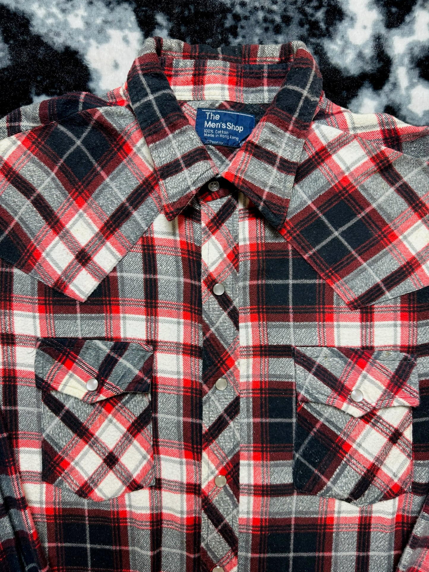 Red & Black Flannel Pearl Snap (XL)